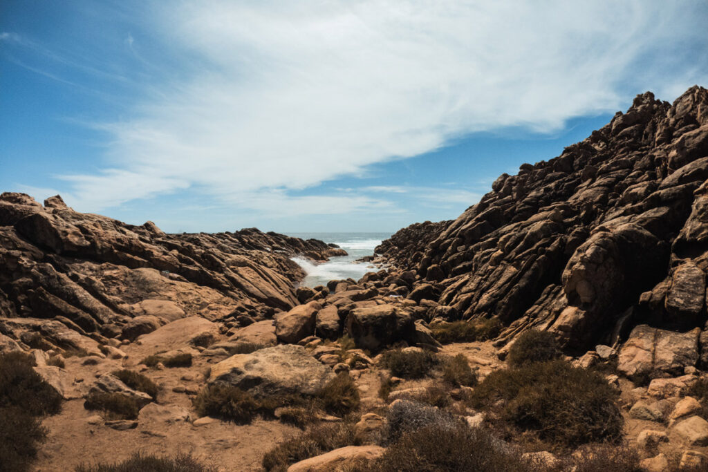 Der Blick auf die Felsen zum Injidup Natural Spa in der Margaret River Region